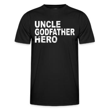 Onkel Neffe Nichte Geschenkidee Spruch - Männer Funktions-T-Shirt - Schwarz - Vorne - AI Model Male 178 dark (178cm)