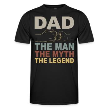 Retro Papa Outfit zum Vatertag - Männer Funktions-T-Shirt - Schwarz - Vorne - AI Model Male 178 dark (178cm)