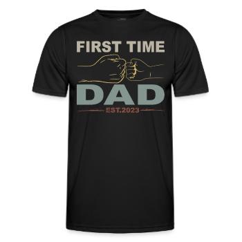 Retro Papa Outfit zum Vatertag - Männer Funktions-T-Shirt - Schwarz - Vorne - AI Model Male 178 dark (178cm)