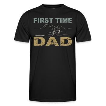 Retro Papa Outfit zum Vatertag - Männer Funktions-T-Shirt - Schwarz - Vorne - AI Model Male 178 dark (178cm)