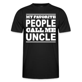 Onkel Neffe Nichte Geschenkidee Spruch - Männer Funktions-T-Shirt - Schwarz - Vorne - AI Model Male 178 dark (178cm)