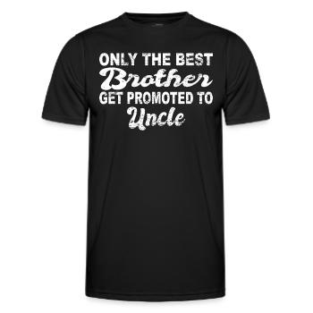 Uncle nephew niece gift idea saying - Men's Functional T-Shirt - black - Front - AI Model Male 178 dark (178cm)
