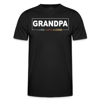 Grand-père grands-parents idée cadeau disant - T-shirt sport Homme - noir - Devant - AI Model Male 178 dark (178cm)