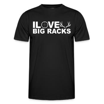 Hunter Jagt.Hirsch Gift Idea - Men's Functional T-Shirt - black - Front - AI Model Male 178 dark (178cm)
