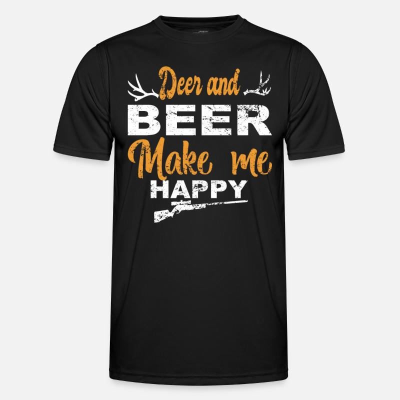 Jäger Jagt.Hirsch Geschenkidee - Männer Funktions-T-Shirt - Schwarz
