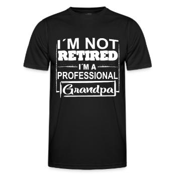 Grand-père grands-parents idée cadeau disant - T-shirt sport Homme - noir - Devant - AI Model Male 178 dark (178cm)