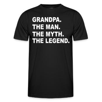 Grand-père grands-parents idée cadeau disant - T-shirt sport Homme - noir - Devant - AI Model Male 178 dark (178cm)