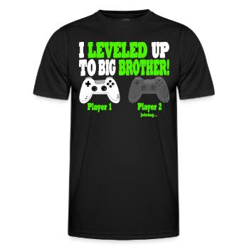 Großer Bruder Gaming Geschwister Familie - Männer Funktions-T-Shirt - Schwarz - Vorne - AI Model Male 178 dark (178cm)