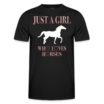 Pferd Reiten Reitverein Geschenkidee - Männer Funktions-T-Shirt - Schwarz - Vorne - AI Model Male 178 dark (178cm)