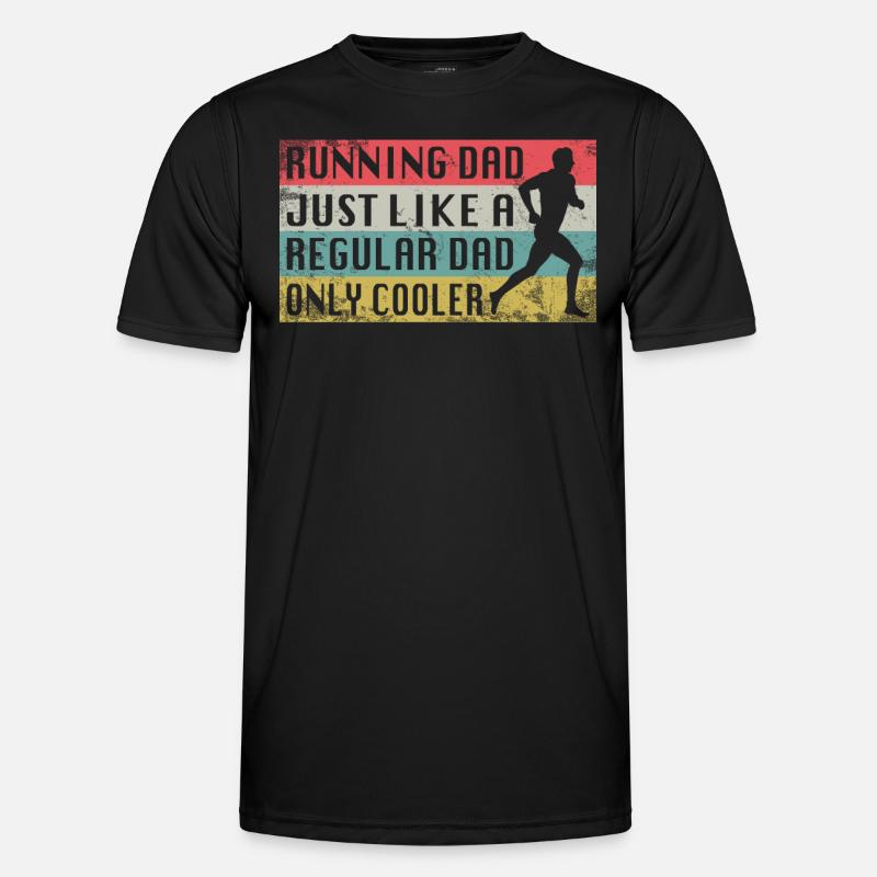 running daddy running gift idea - Men's Functional T-Shirt - black