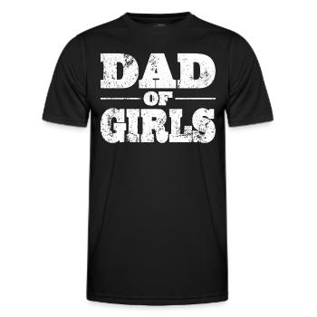 Papa Papa Papa des filles pour la fête des pères - T-shirt sport Homme - noir - Devant - AI Model Male 178 dark (178cm)