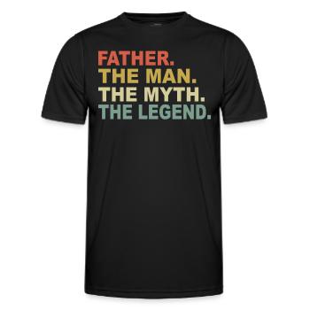 Papa Father L’homme pour la fête des pères - T-shirt sport Homme - noir - Devant - AI Model Male 178 dark (178cm)