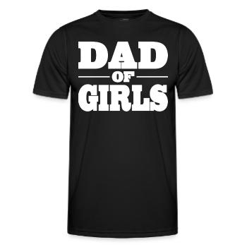 Papa Papa Papa des filles pour la fête des pères - T-shirt sport Homme - noir - Devant - AI Model Male 178 dark (178cm)