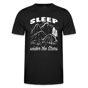 Dicton de feu de camp de camping - T-shirt sport Homme - noir - Devant - AI Model Male 178 dark (178cm)