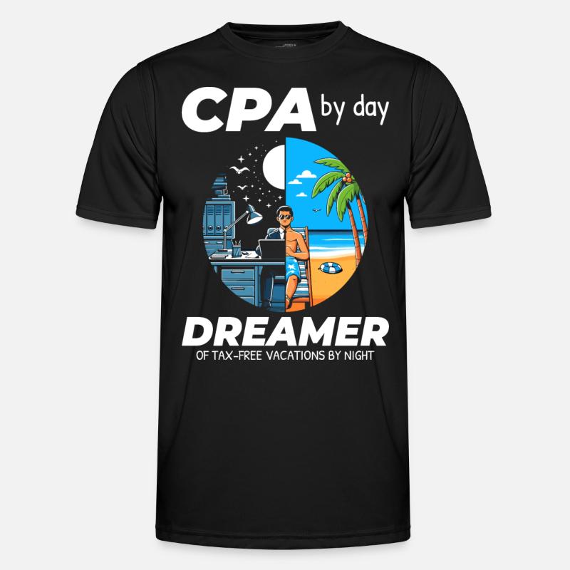 CPA Daydreams: Balancing Work and Bliss in Split - Men's Functional T-Shirt - black