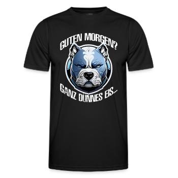 Hund Spruch Geschenkidee Sarkastisch - Männer Funktions-T-Shirt - Schwarz - Vorne - AI Model Male 178 dark (178cm)