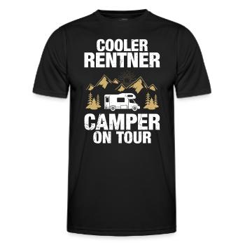 Cooler Rentner Wohnmobil Rente Camper Opa Geschenk - Männer Funktions-T-Shirt - Schwarz - Vorne - AI Model Male 178 dark (178cm)