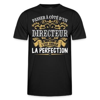 Le Meilleur Directeur | Directeur à la perfection - T-shirt sport Homme - noir - Devant - AI Model Male 178 dark (178cm)