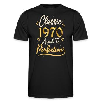 Birthday 1970 gift 1970 Classic 1970 - Men's Functional T-Shirt - black - Front - AI Model Male 178 dark (178cm)