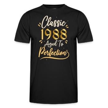 Geburtstag 1988 Geschenk 1988 Classic 1988 - Männer Funktions-T-Shirt - Schwarz - Vorne - AI Model Male 178 dark (178cm)
