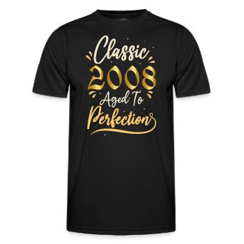 Anniversaire 2008 cadeau 2008 Classic 2008 - T-shirt sport Homme - noir - Devant - AI Model Male 178 dark (178cm)