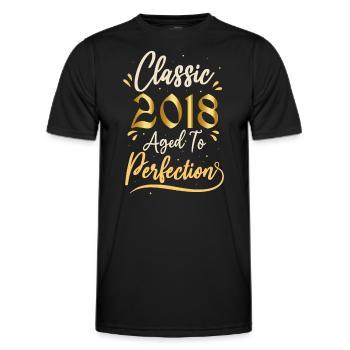 Birthday 2018 gift 2018 Classic 2018 - Men's Functional T-Shirt - black - Front - AI Model Male 178 dark (178cm)