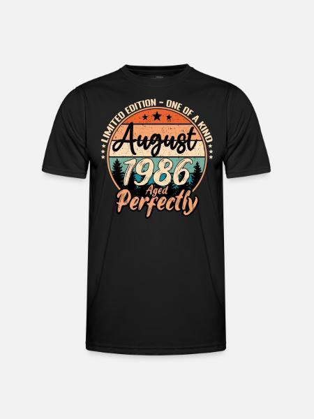 August 1986 anniversary 1986 legends August - Men's Functional T-Shirt - black
