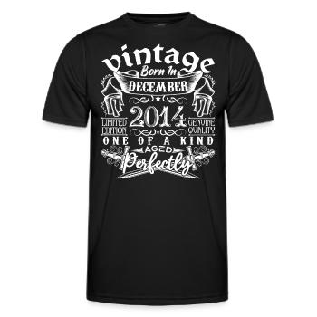 2014 Dezember 2014 Geburtstag Dezember 2014 - Männer Funktions-T-Shirt - Schwarz - Vorne - AI Model Male 178 dark (178cm)