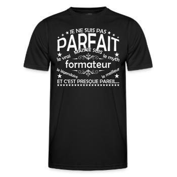 Formateur le seul Formateur le vrai Formateur - T-shirt sport Homme - noir - Devant - AI Model Male 178 dark (178cm)