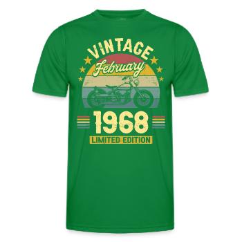 Vintage Février 1968 55 Ans Anniversaire - T-shirt sport Homme - vert - Devant - AI Model Male 178 dark (178cm)