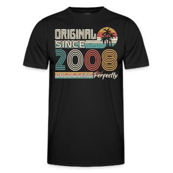 1998 anniversary 1998 born in 1998 anniversary - Men's Functional T-Shirt - black - Front - AI Model Male 178 dark (178cm)