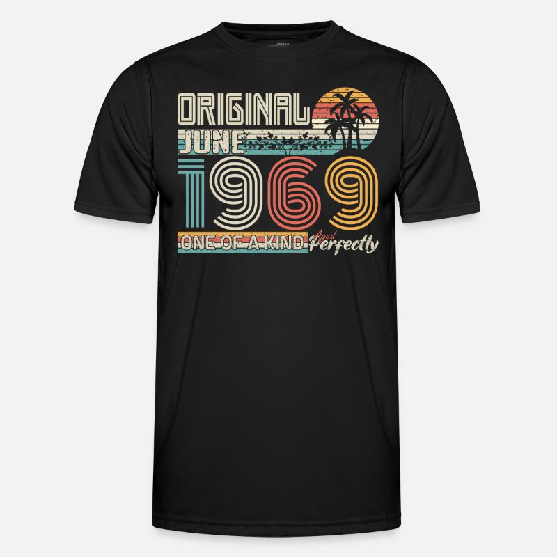 Juni 1969 Juni-Jubiläum Juni 1969 - Männer Funktions-T-Shirt - Schwarz
