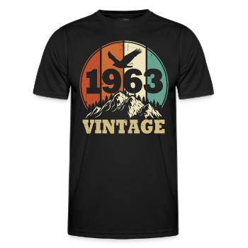 Vintage 1963 - Men's Functional T-Shirt - black - Front - AI Model Male 178 dark (178cm)