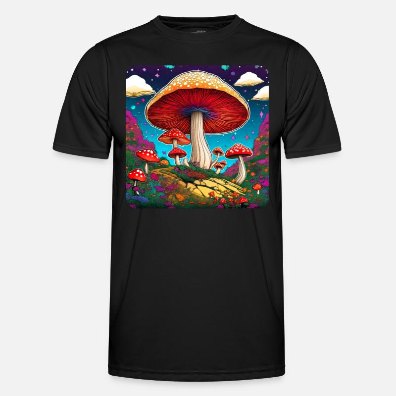 Cool toadstools - Men's Functional T-Shirt - black