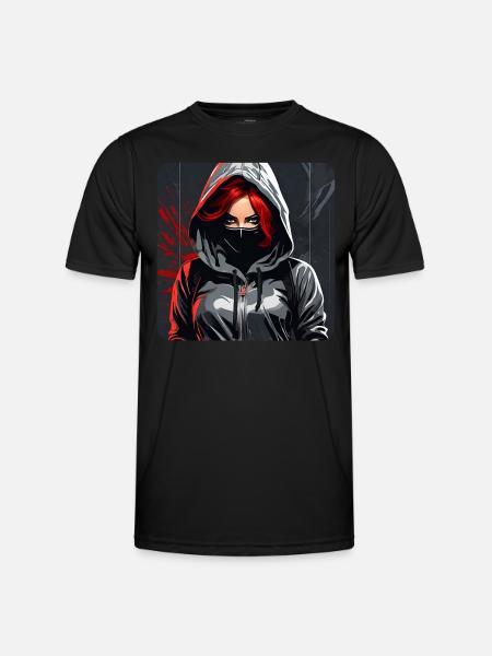 Cooles Gothik Girl - Männer Funktions-T-Shirt - Schwarz