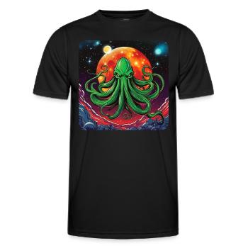 Monstre immortel de Cthulhu dans l’espace - T-shirt sport Homme - noir - Devant - AI Model Male 178 dark (178cm)