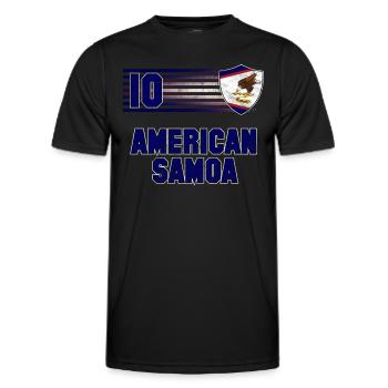 Amerikanisch-Samoa - Männer Funktions-T-Shirt - Schwarz - Vorne - AI Model Male 178 dark (178cm)