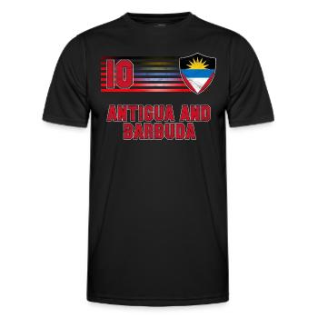 Antigua and Barbuda - Men's Functional T-Shirt - black - Front - AI Model Male 178 dark (178cm)