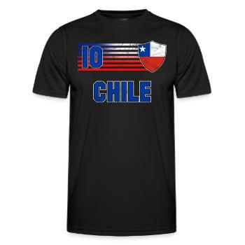 Chile - Men's Functional T-Shirt - black - Front - AI Model Male 178 dark (178cm)