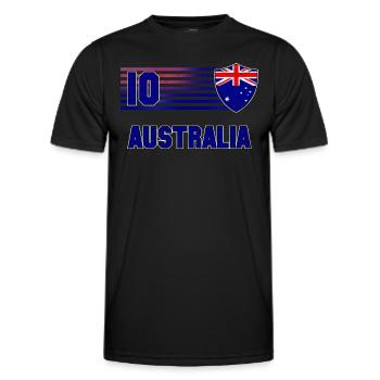 Australien - Männer Funktions-T-Shirt - Schwarz - Vorne - AI Model Male 178 dark (178cm)