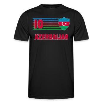 Azerbaïdjan - T-shirt sport Homme - noir - Devant - AI Model Male 178 dark (178cm)