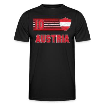 Austria - Men's Functional T-Shirt - black - Front - AI Model Male 178 dark (178cm)