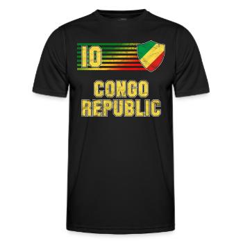 Congo Republic - Men's Functional T-Shirt - black - Front - AI Model Male 178 dark (178cm)