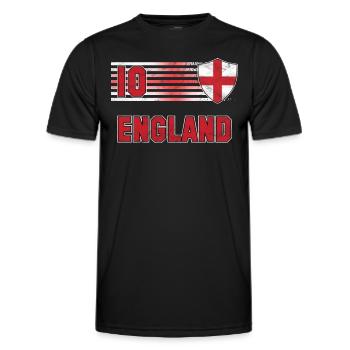 England - Männer Funktions-T-Shirt - Schwarz - Vorne - AI Model Male 178 dark (178cm)