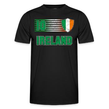Ireland - Men's Functional T-Shirt - black - Front - AI Model Male 178 dark (178cm)