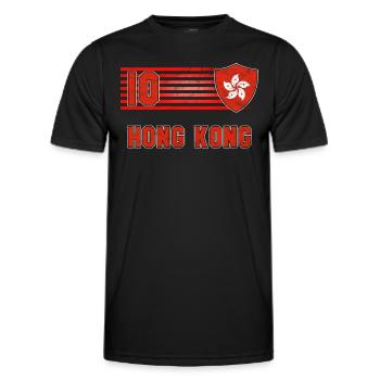 Hongkong - Männer Funktions-T-Shirt - Schwarz - Vorne - AI Model Male 178 dark (178cm)