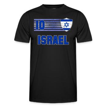 Israel - Männer Funktions-T-Shirt - Schwarz - Vorne - AI Model Male 178 dark (178cm)