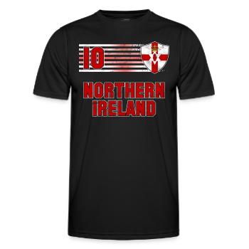 Nordirland - Männer Funktions-T-Shirt - Schwarz - Vorne - AI Model Male 178 dark (178cm)