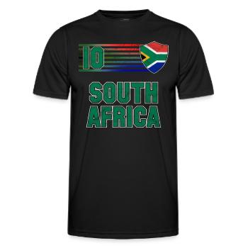 South Africa - Men's Functional T-Shirt - black - Front - AI Model Male 178 dark (178cm)