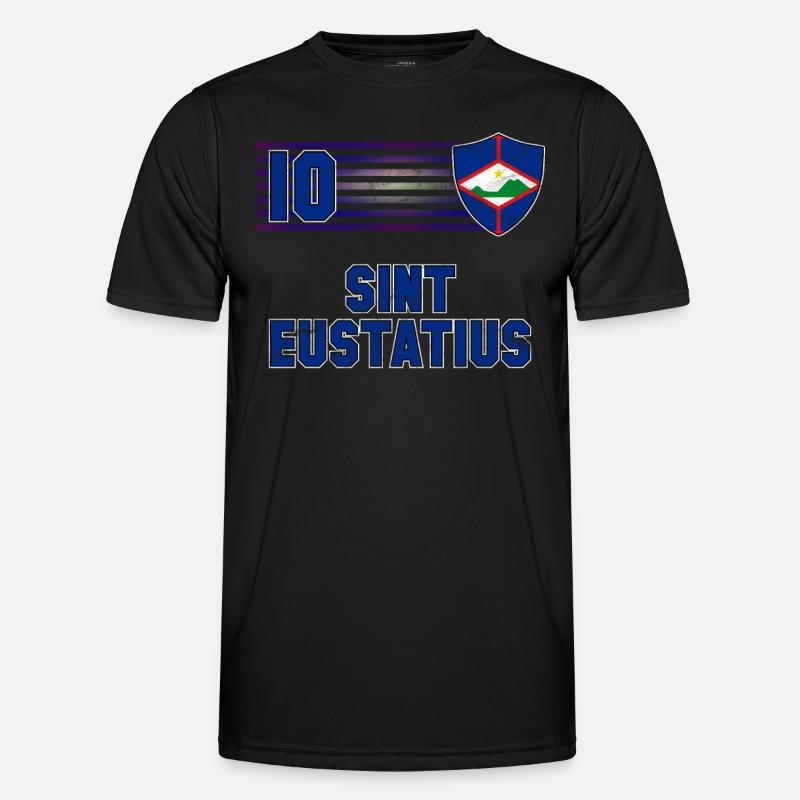 Sint Eustatius - Männer Funktions-T-Shirt - Schwarz